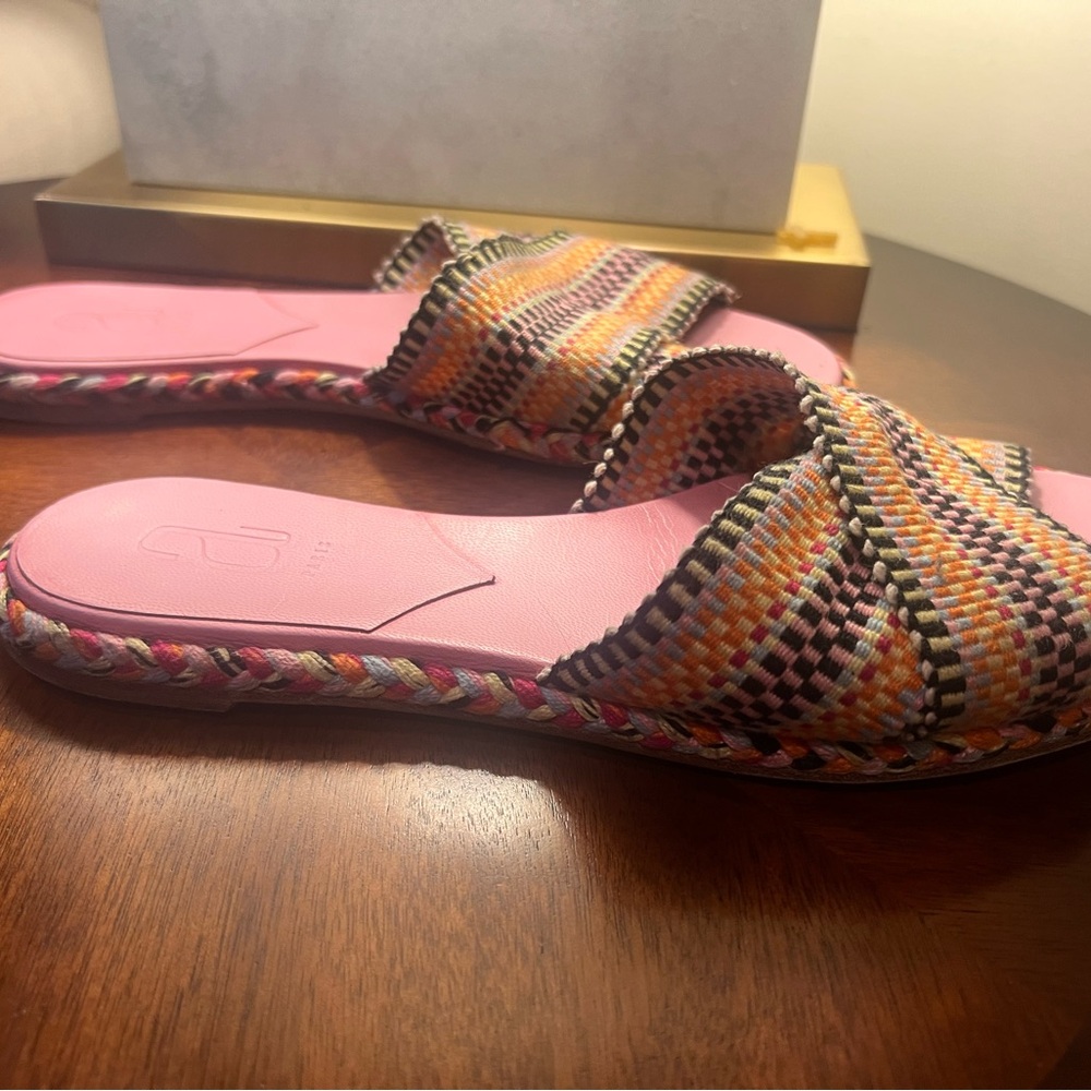 Colorful Woven Slide Sandals